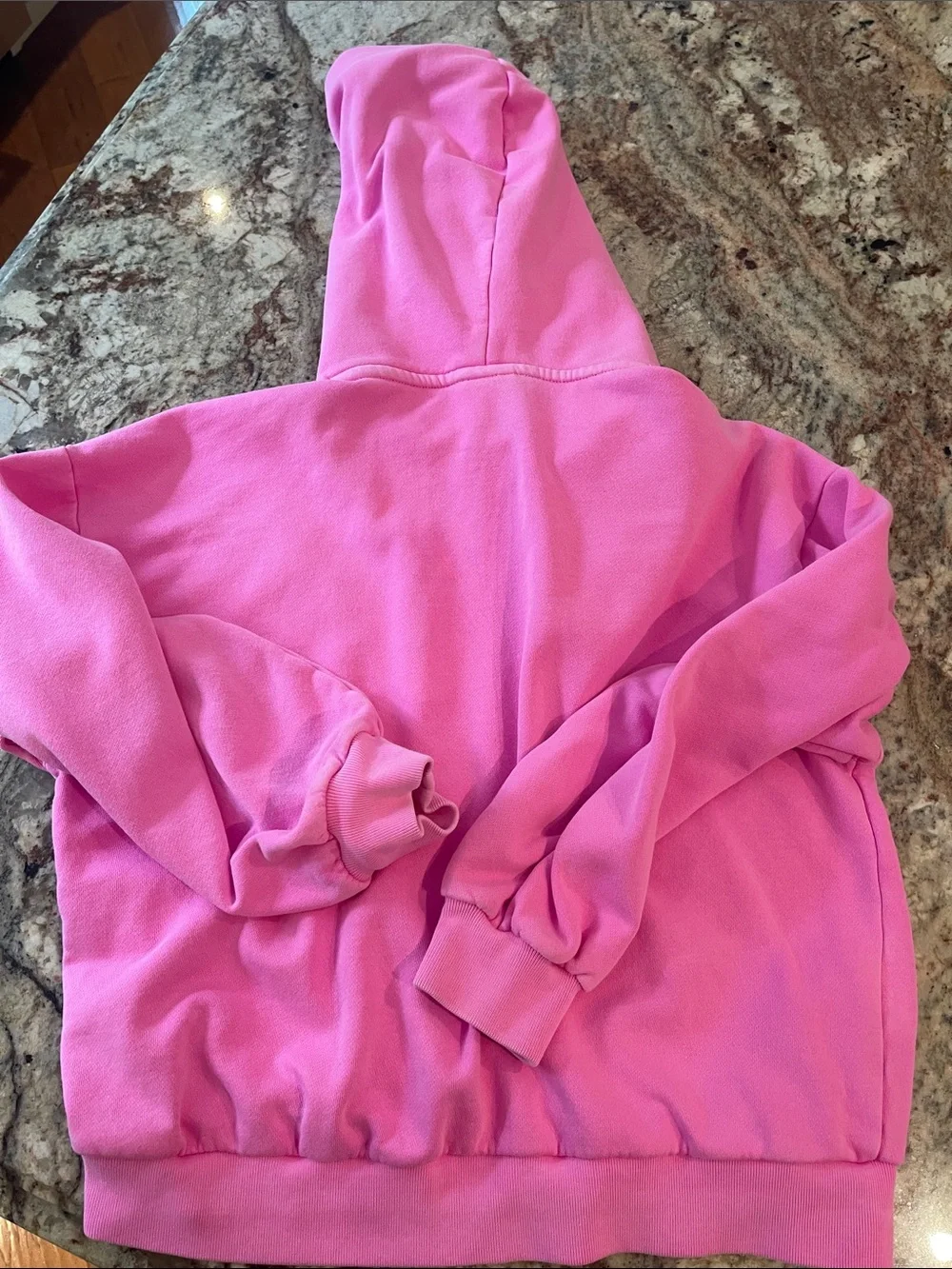 GAP kids Hot Pink Distressed Pullover Hoodie